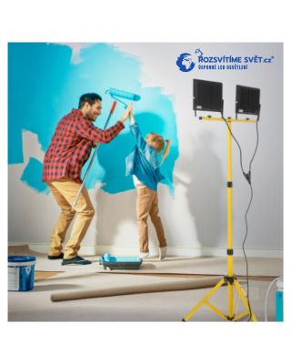 💡 LED reflektor TIGRA TRIPOD – dvojité, přenosné pracovní osvětlení na stativu! Pevná konstrukce z hliníku a oceli, vysoké...