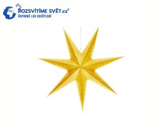 LED Vánoční hvězda – zlatá elegance, která rozzáří váš domov. Vytvořte si vánoční atmosféru s nádhernou závěsnou dekorací...
