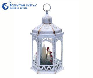 Vneste do svého domova hřejivou vánoční atmosféru s krásnou bílou lucernou vysokou 33 cm, ve které svítí 3× LED svíčka s...